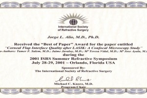 2001 CORNEAL FLAP INTERFACE QUALITY AFTER LASIK A CONFOCAL MICROSCOPY STUDY (Best of Paper). ORLANDO, Florida (USA), 28 to 29 July.
