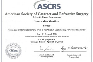 2012 - ASCRS certificate Fibrin
