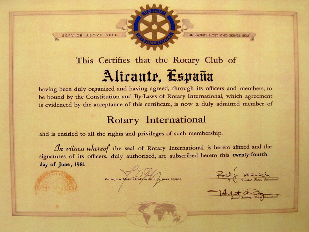 1981 - MEMBER ROTARY INTERNATIONAL