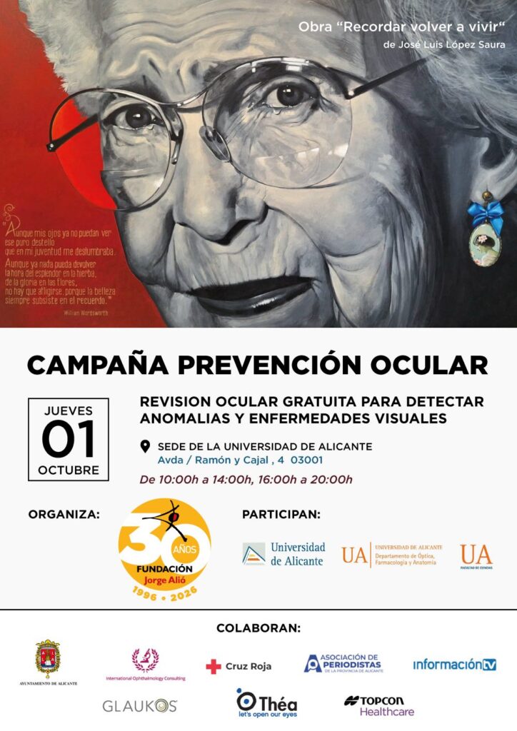 Cartel de la campaña de prevención ocular en Alicante