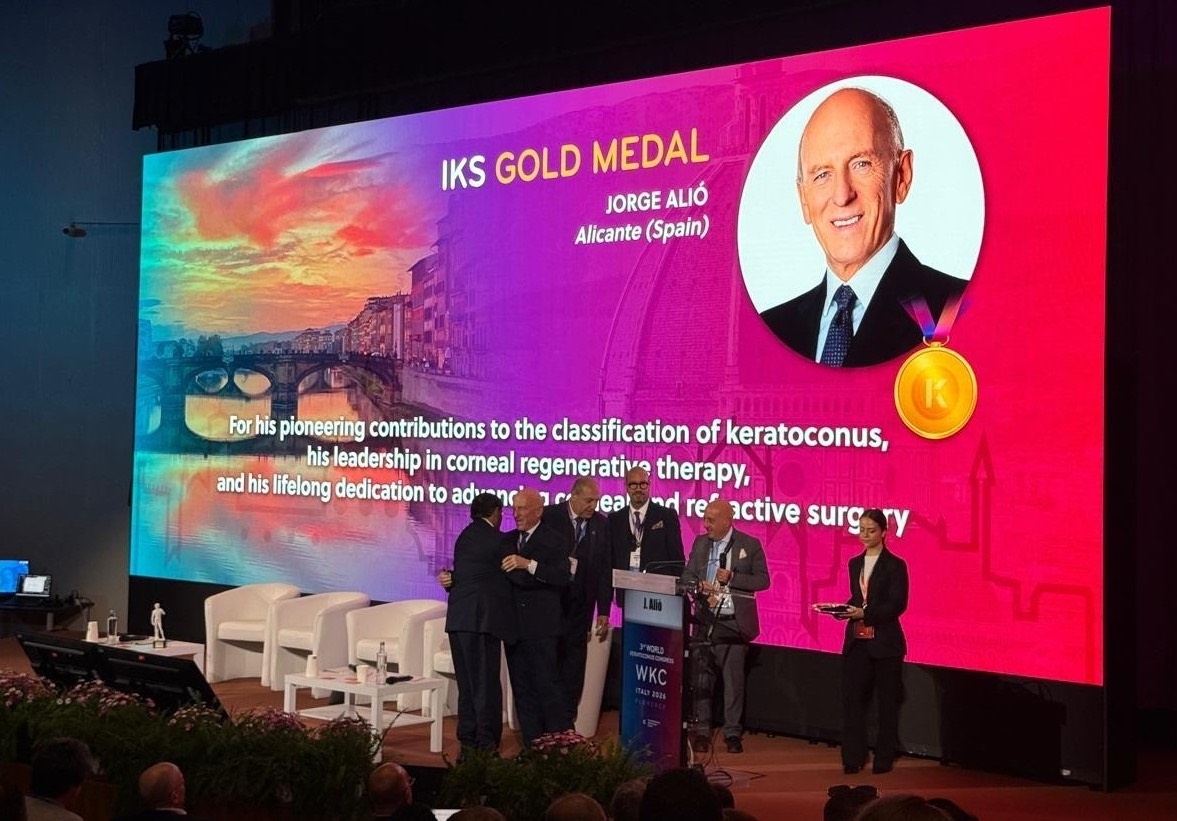 La Sociedad Internacional del Queratocono otorga su Medalla de Oro a Jorge Alió